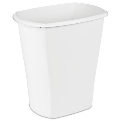 Sterilite 10538006 10 Gallon White Ultra Plastic Wastebasket Trash Can (12 Pack) - VMInnovations