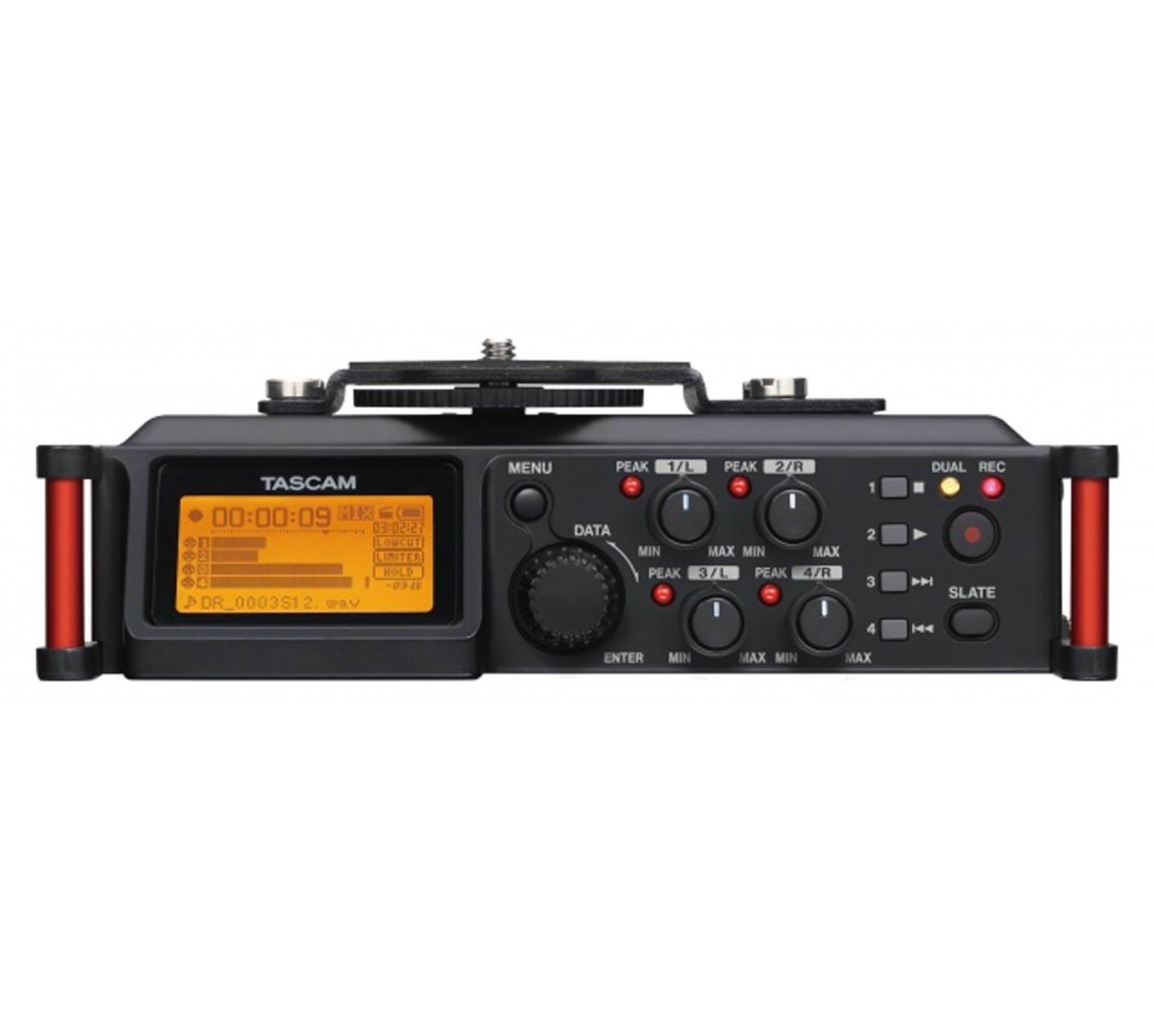 Tascam 4-track PCM Audio Recorder + DSLR Accessory Kit + Studio Headphones