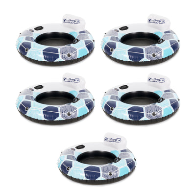 Bestway CoolerZ Rapid Rider Inflatable Blow Up Pool River Tube, Blue (5 Pack) - VMInnovations