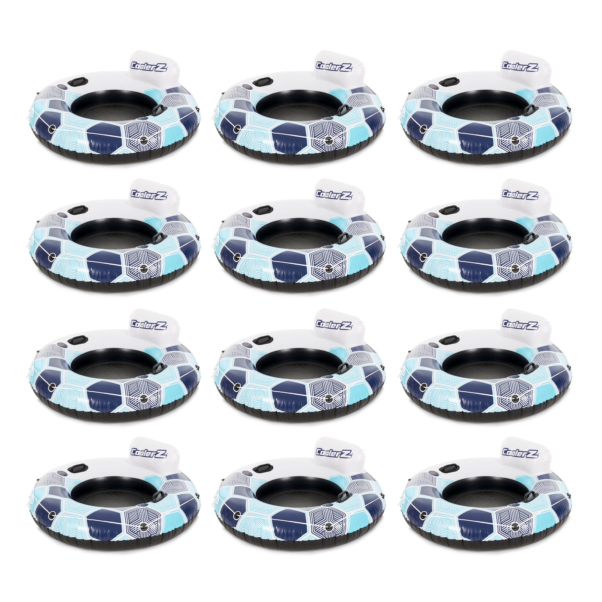 Bestway CoolerZ Rapid Rider Inflatable Blow Up Pool Chair Tube (12 Pack) - VMInnovations