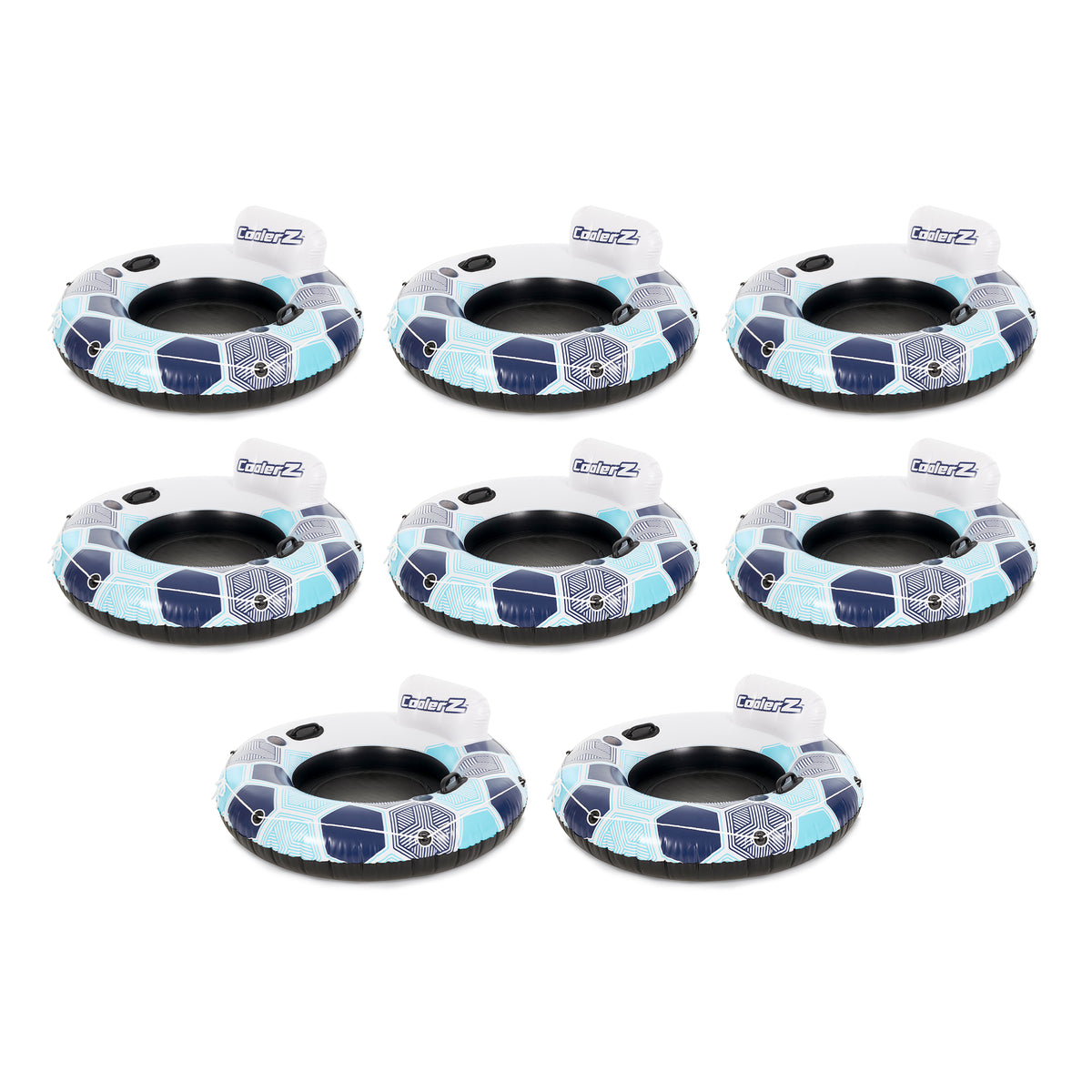 Bestway CoolerZ Rapid Rider Inflatable Blow Up Pool River Tube, Blue (8 Pack)