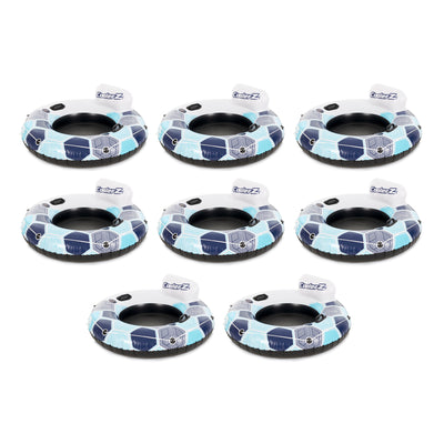 Bestway CoolerZ Rapid Rider Inflatable Blow Up Pool River Tube, Blue (8 Pack) - VMInnovations