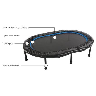 Stamina Oval Fitness Rebounder Trampoline for Home Gym Cardio Exercise Workouts