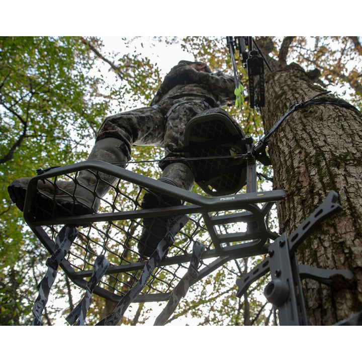 Hawk Helium XL Hang-On Treestand, Ultimate Large Stand, Grey (Open Box)