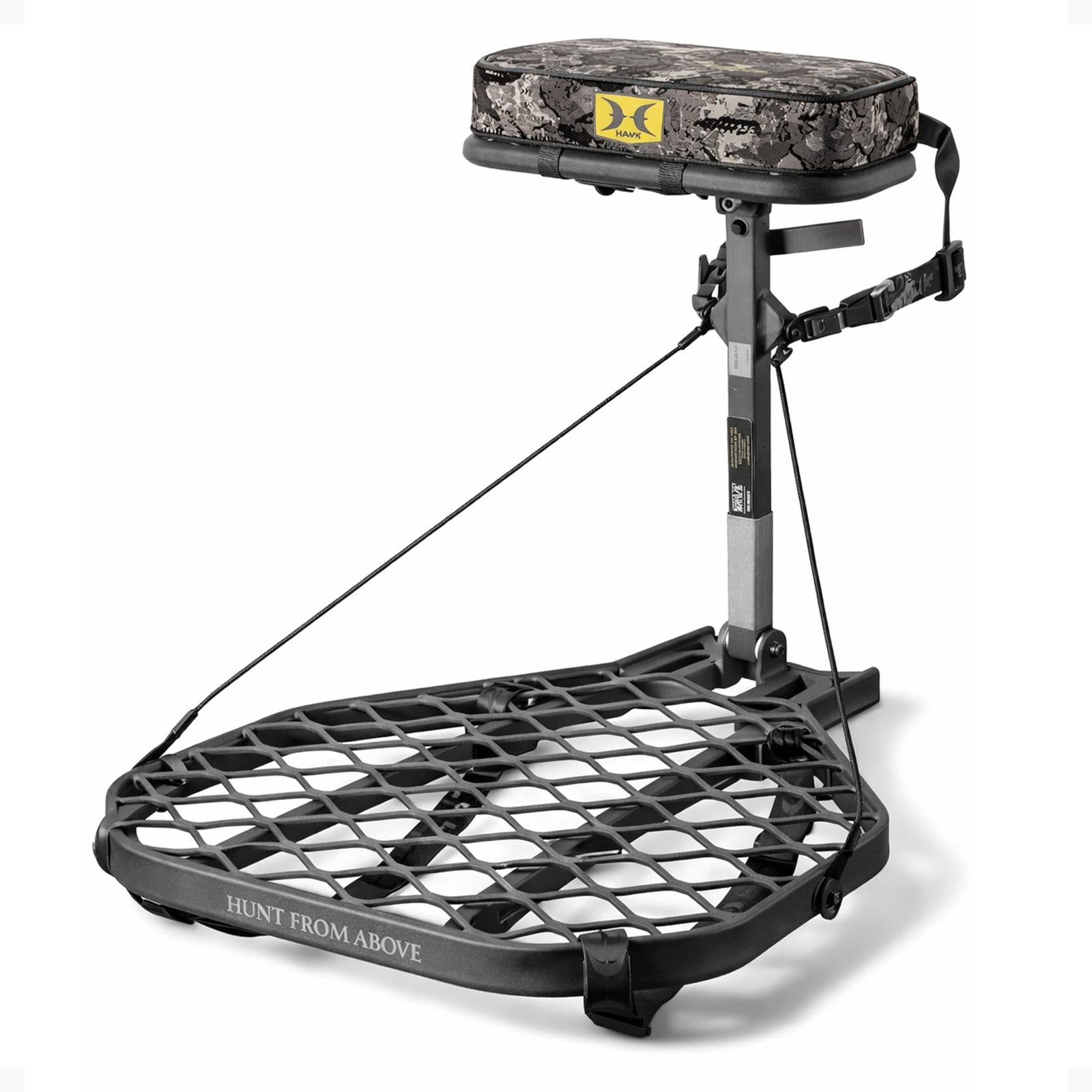 Hawk Helium XL Hang-On Treestand, Ultimate Large and Lightweight Stand, Grey - VMInnovations