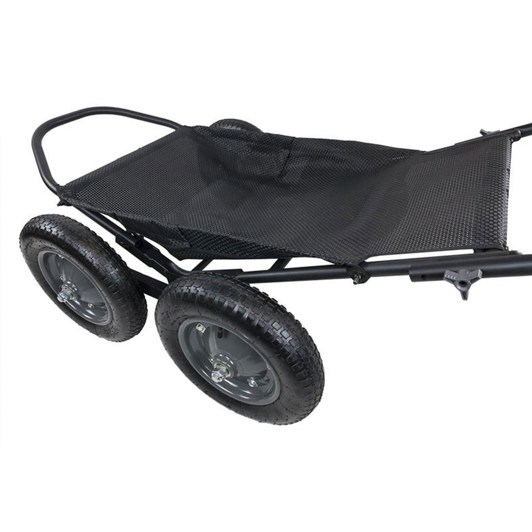 Hawk Crawler 500 Pound Capacity Multi Use Game Recovery Cart, Black (Open Box)