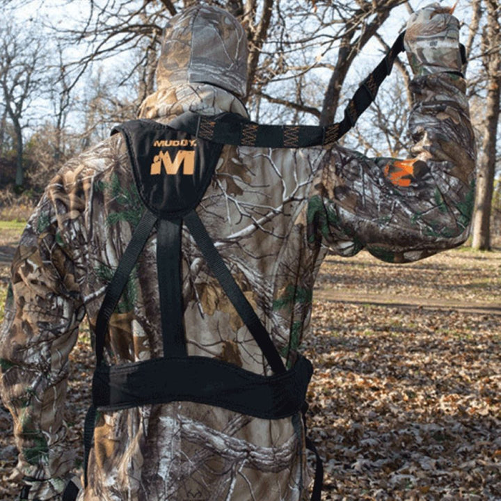 Muddy Outdoors Magnum Pro Padded Adjustable Treestand Harness System, Black