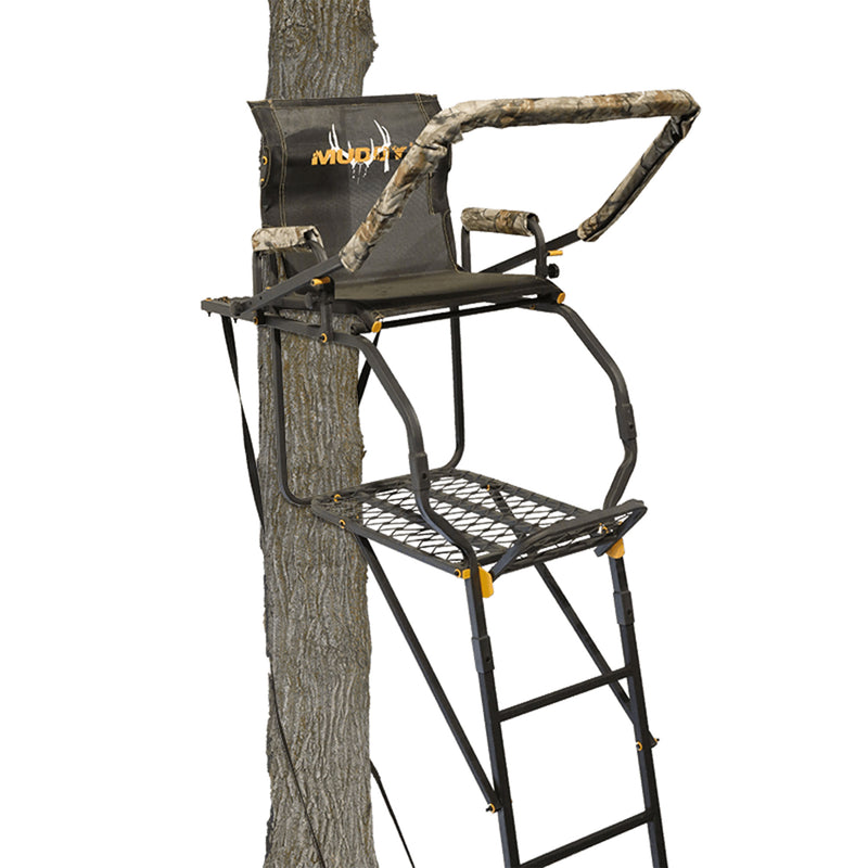 Huntsman Deluxe 17-Foot 1 Person Hunting Deer Ladder Tree Stand, Black (Used)