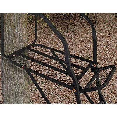 Muddy Huntsman Deluxe 17 Foot Hunting Ladderstand, 1 Person Climbing Tree Stand