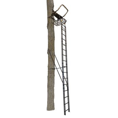 The Skybox Deluxe 20 Foot 1 Person Hunting Deer Ladder Tree Stand, Black (Used)