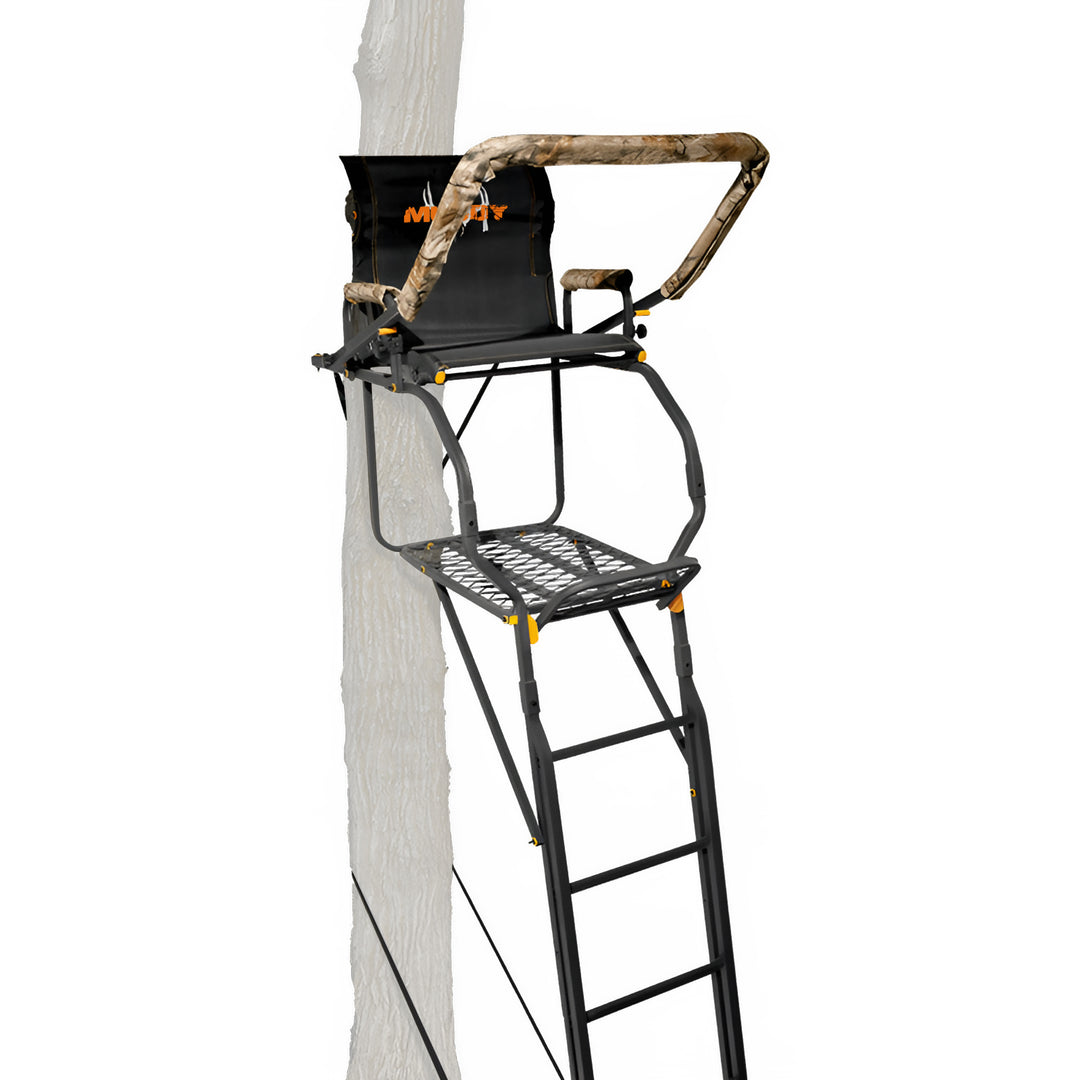 The Skybox Deluxe 20 Foot 1 Person Hunting Deer Ladder Tree Stand, Black (Used)