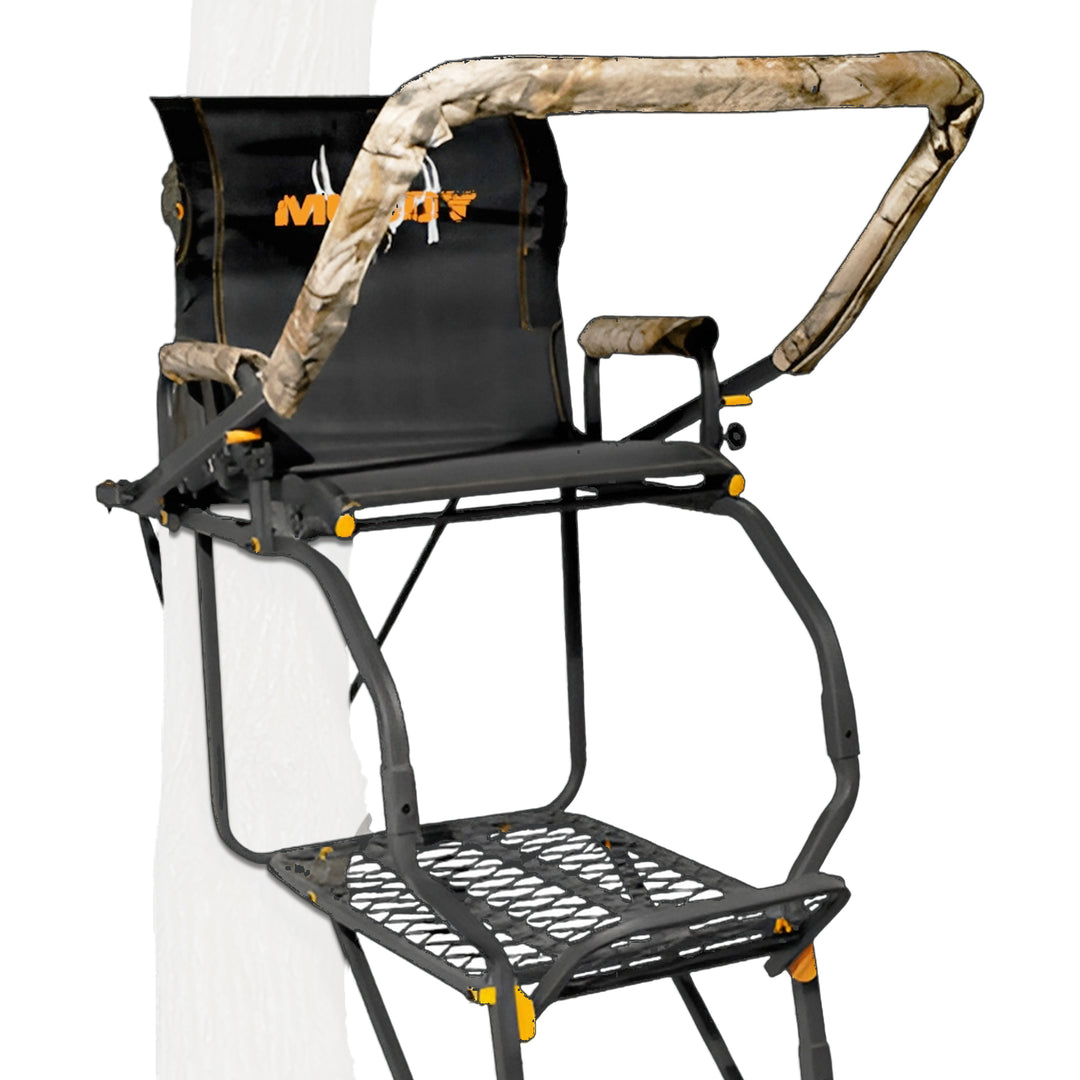 The Skybox Deluxe 20 Foot 1 Person Hunting Deer Ladder Tree Stand, Black (Used) - VMInnovations