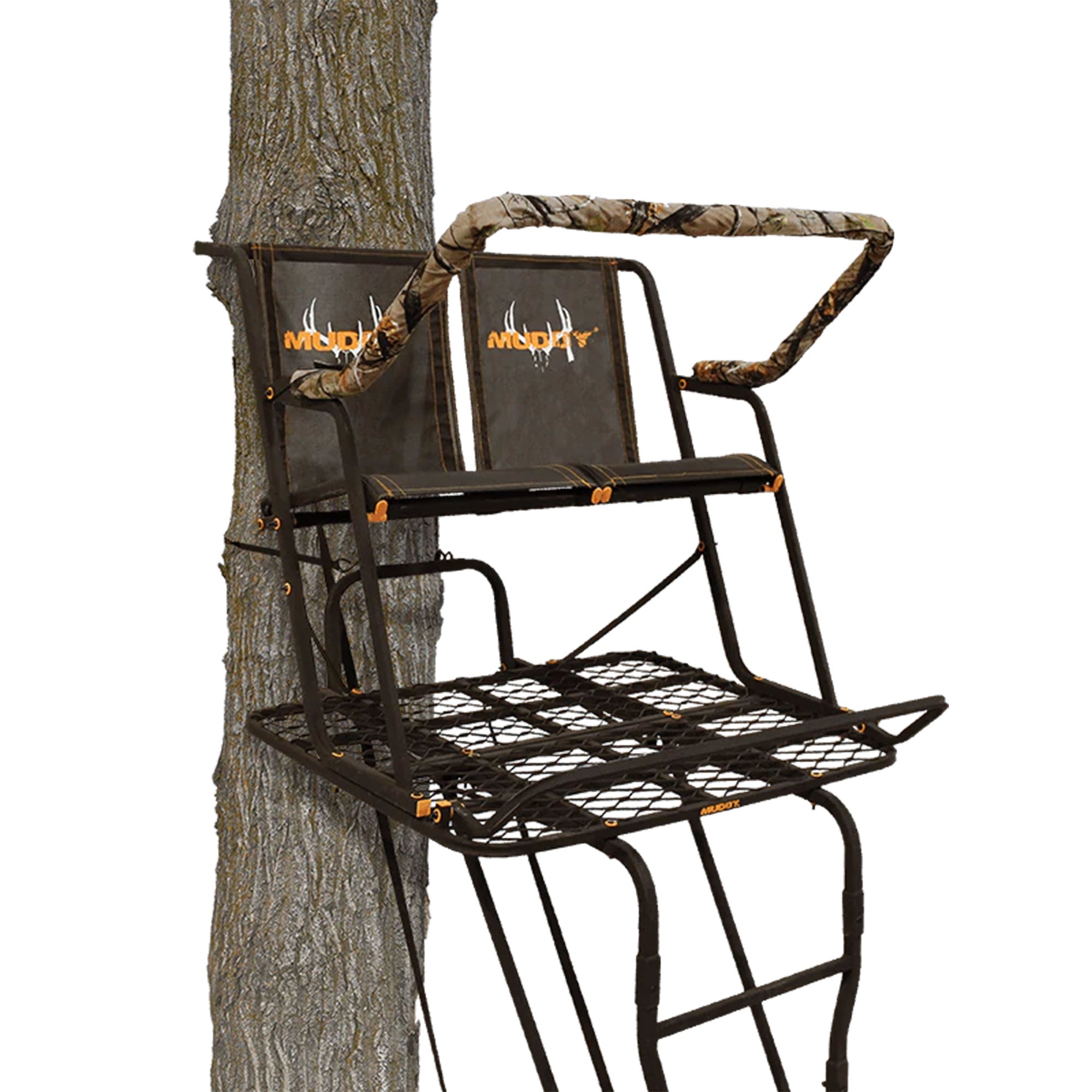 Muddy The Partner 17 Foot Hunting Ladderstand, 2 Person Climbing Tree Stand - VMInnovations