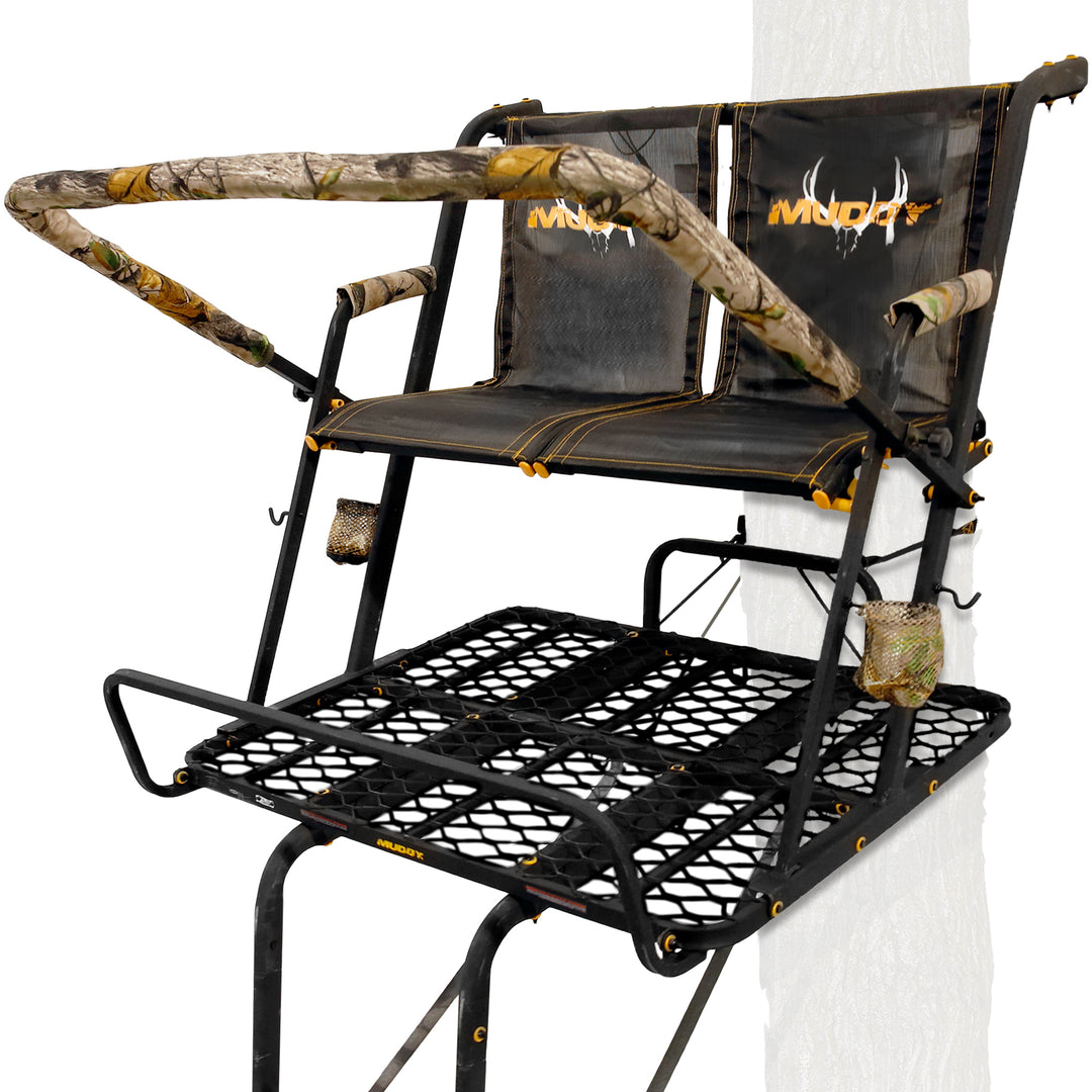 Muddy The Partner 17 Foot Hunting Ladderstand, 2 Person Climbing Tree Stand
