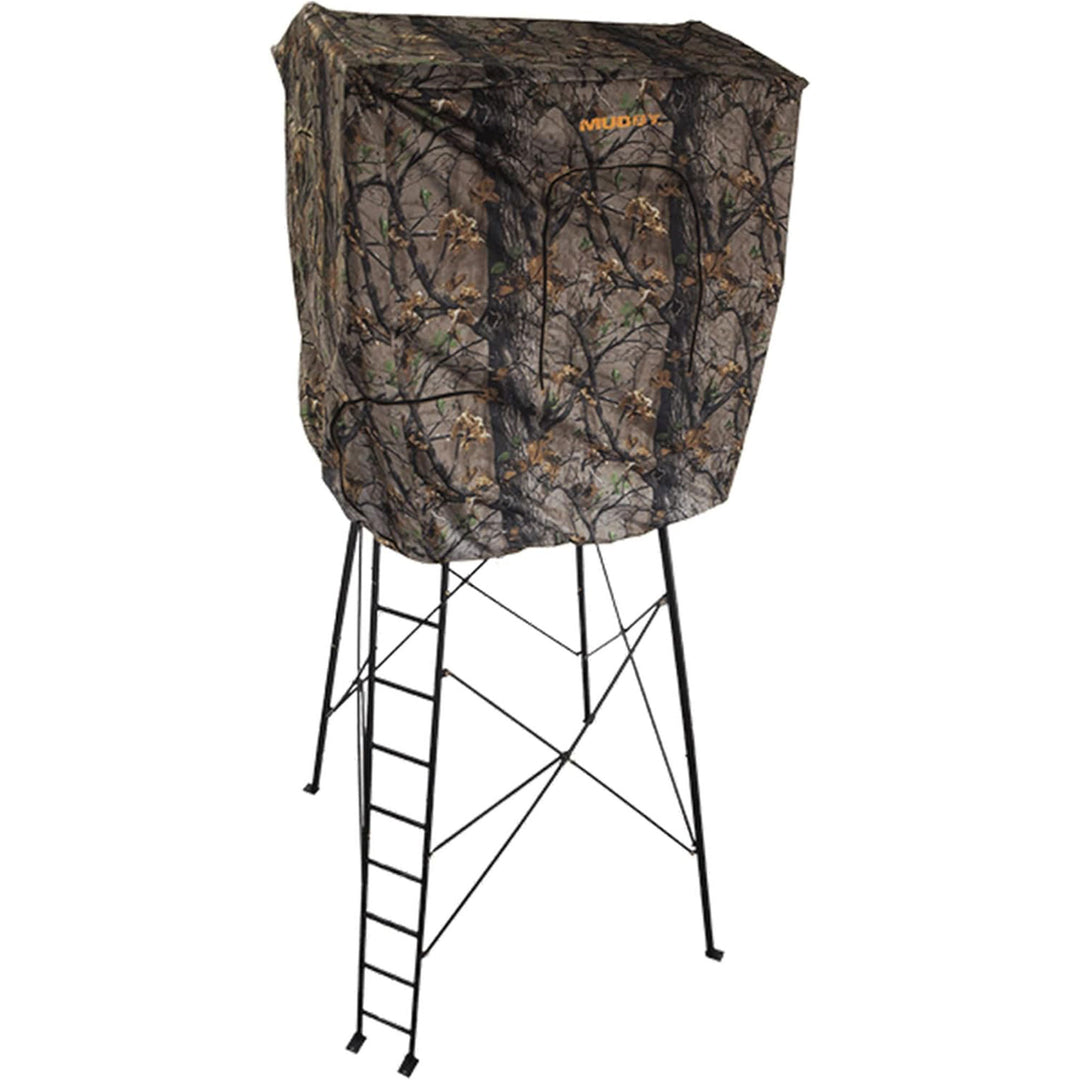 Muddy Steel 7' Tall Quad Pod Hunting Blind Cover, Camouflage, Stand Not Included - VMInnovations