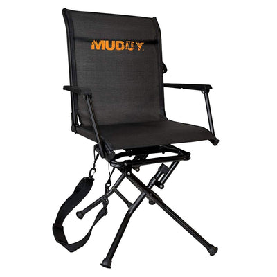 Muddy Flex Tek Swivel-Ease Portable Ground Camping & Hunting Seat, Black (Used)