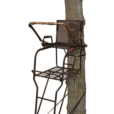 Big Game Hunter HD 1.5 Deer Hunting Ladder Climbing Tree Stand w/Extra Wide Seat