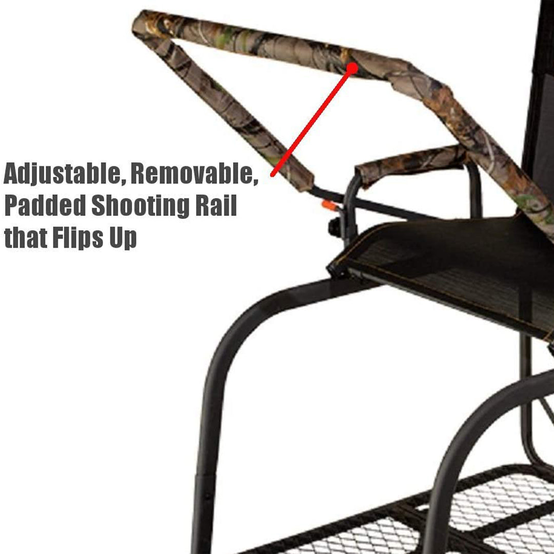 Big Game Hunter HD 1.5 Deer Hunting Ladder Climbing Tree Stand w/Extra Wide Seat - VMInnovations