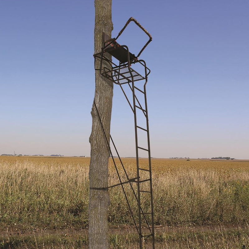 Big Game LS0550 Hunter HD 1.5 Deer Hunting 18.5 Foot 1 Person Ladder Tree Stand - VMInnovations