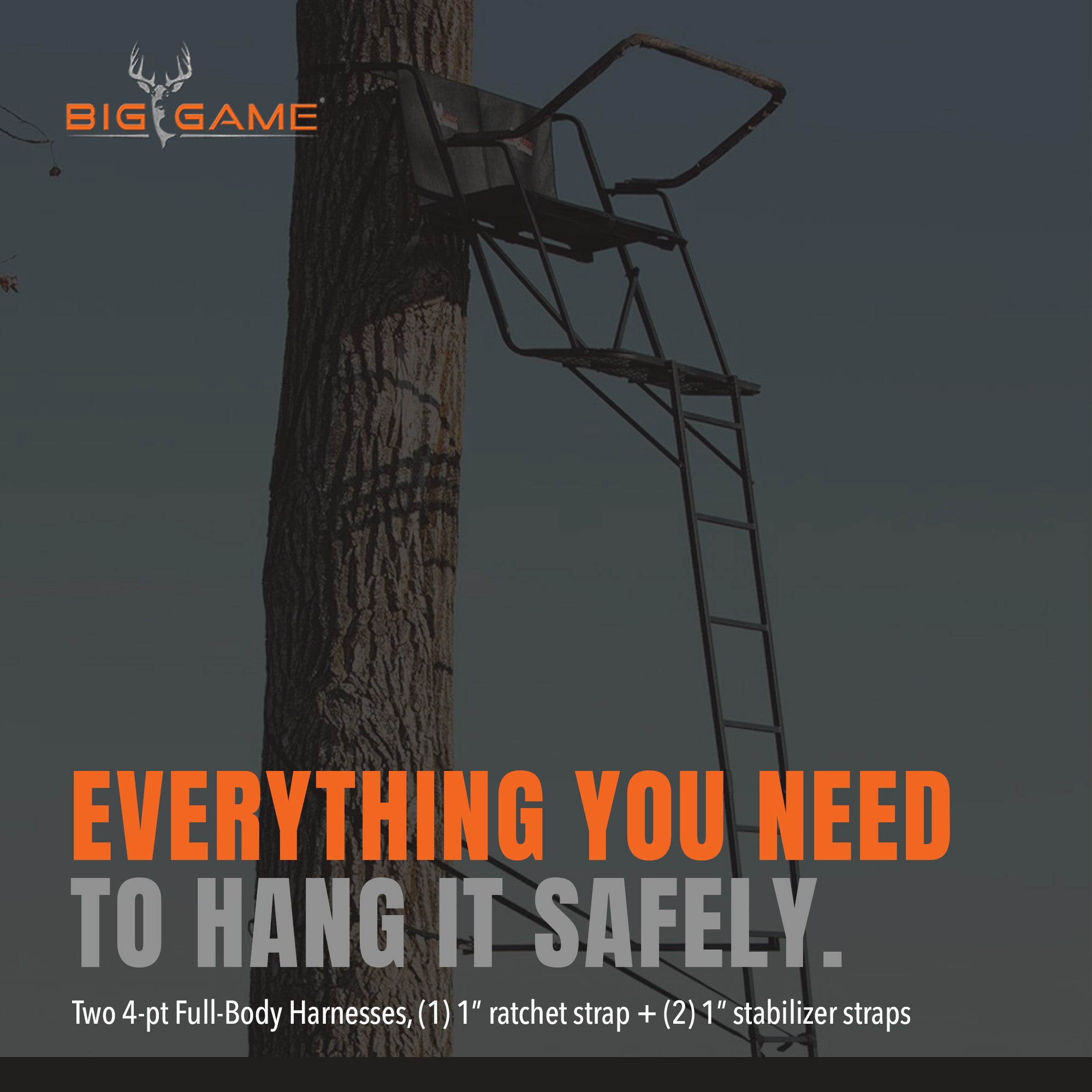 Big Game Treestands Durable Steel The Big Buddy Hunting Ladder Stand(For Parts)