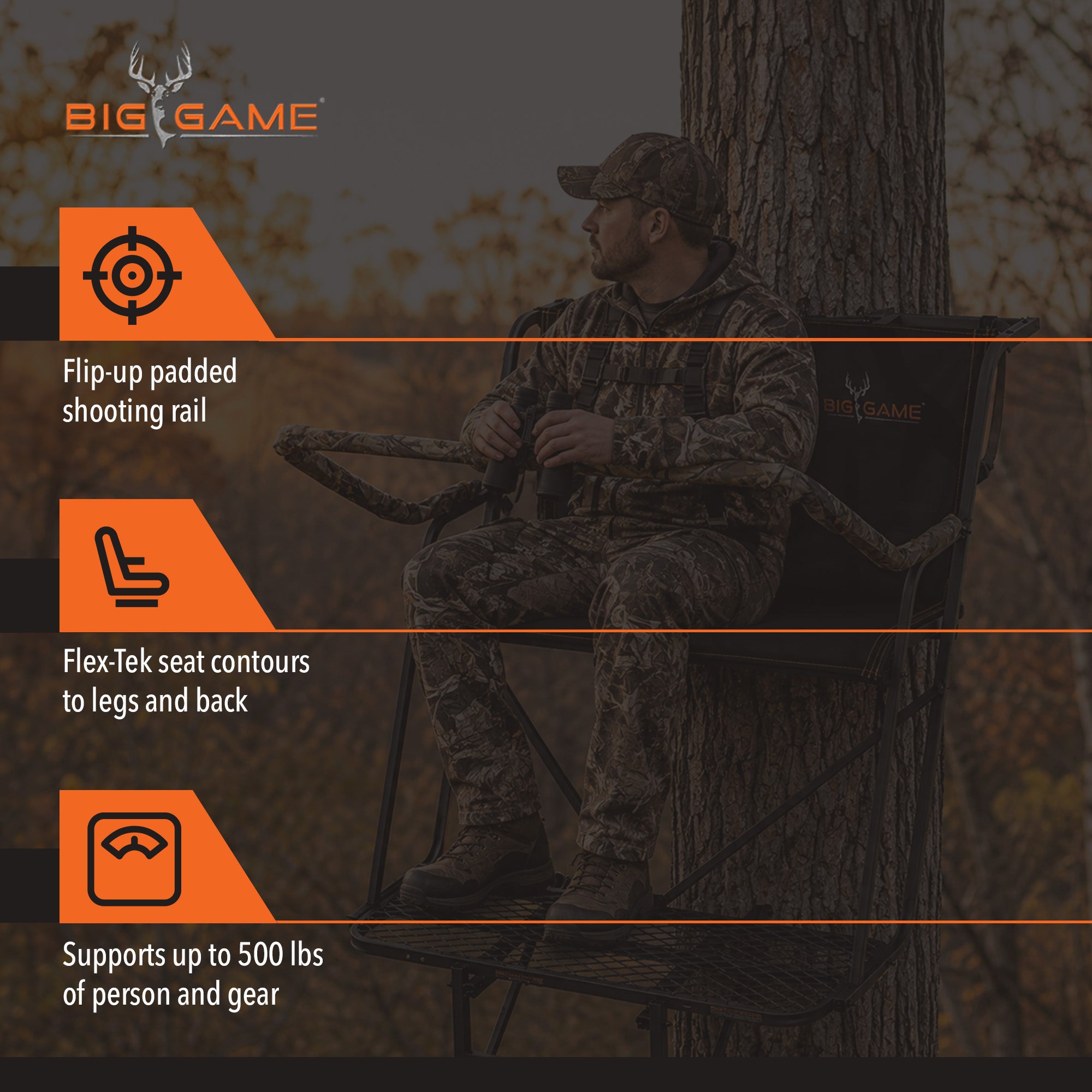 Big Game Treestands Durable Steel The Big Buddy Hunting Ladder Stand(For Parts)