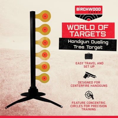 Birchwood Casey World of Targets 49in Handgun Dueling Tree Steel Shooting Target