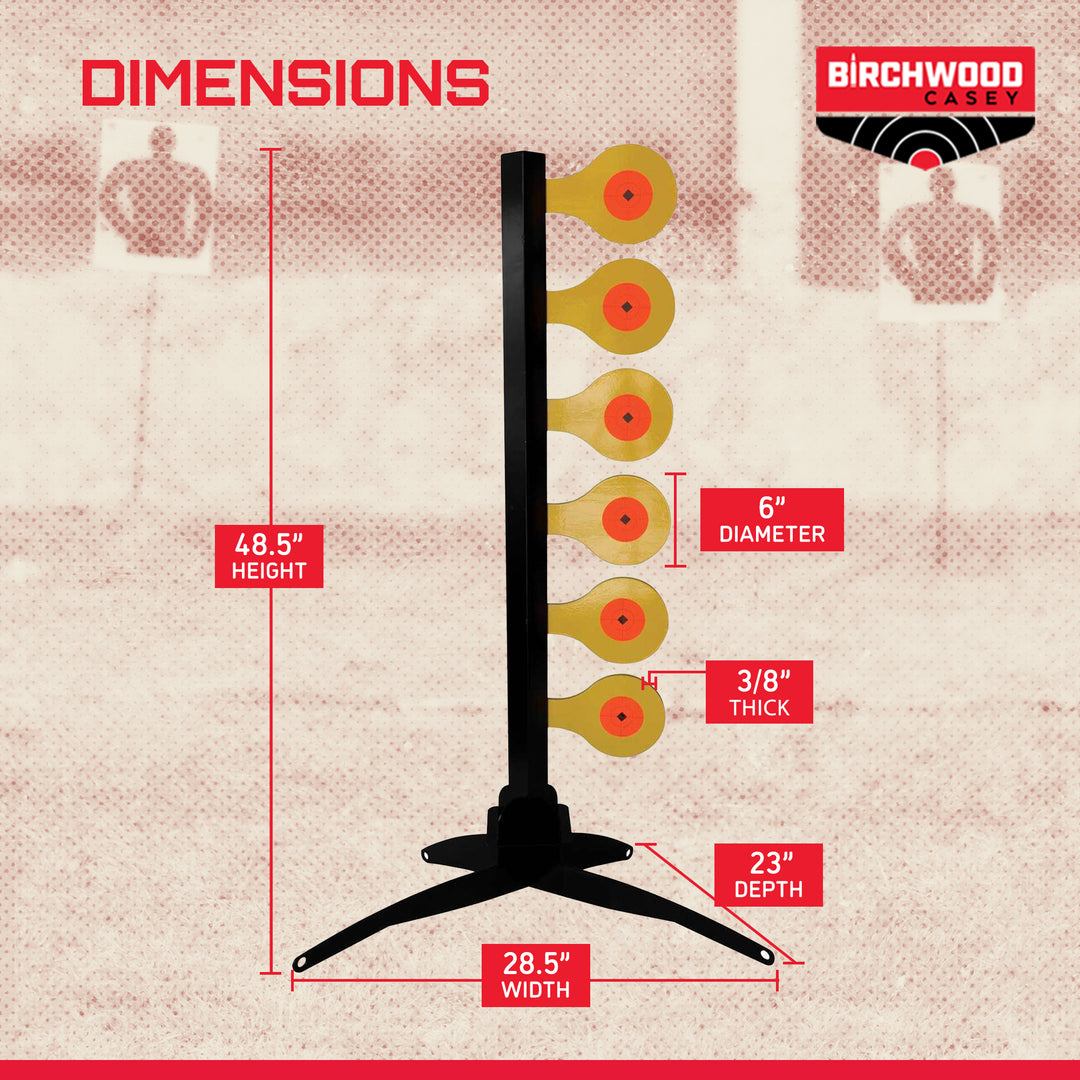 Birchwood Casey 49in Handgun Dueling Tree Steel Shooting Target (For Parts)