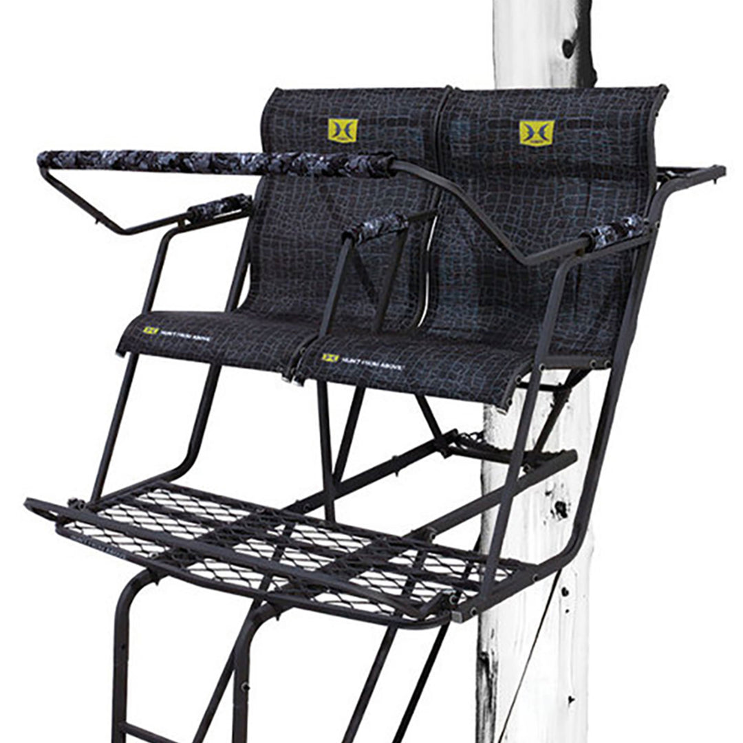 Hawk Big Denali 2 Man Climbing Tree Stand, 18 Foot Deer Hunting Ladderstand - VMInnovations