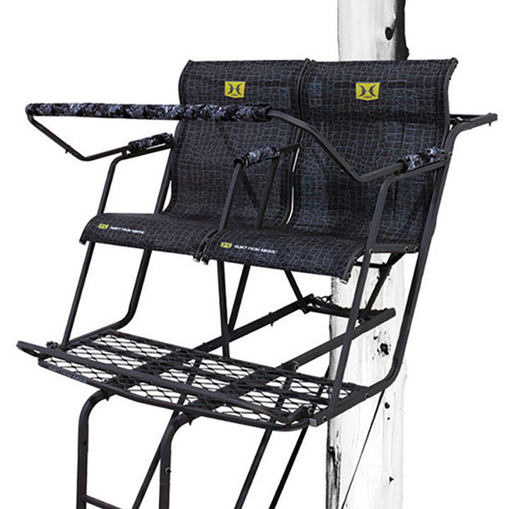 Hawk Durable Steel Denali 2-Man Ladder Treestand with Safe-Tread Steps(Open Box)