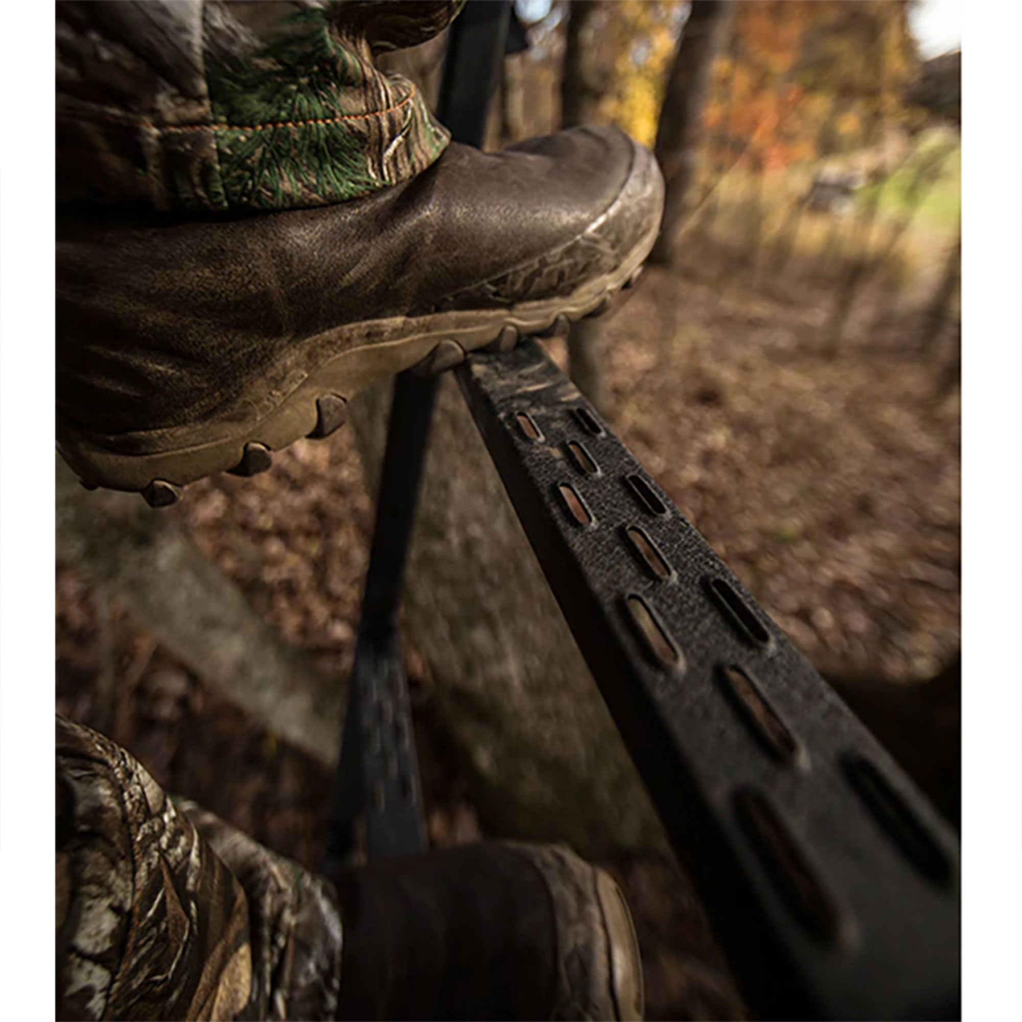 Hawk Big Denali 2 Man Climbing Tree Stand & 2 Man Ladder Tree Stand Blind, Black - VMInnovations