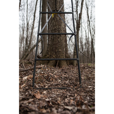 Durable Steel 18' 2-Man Ladder Tree Stand with Safe-Tread Steps (Used)