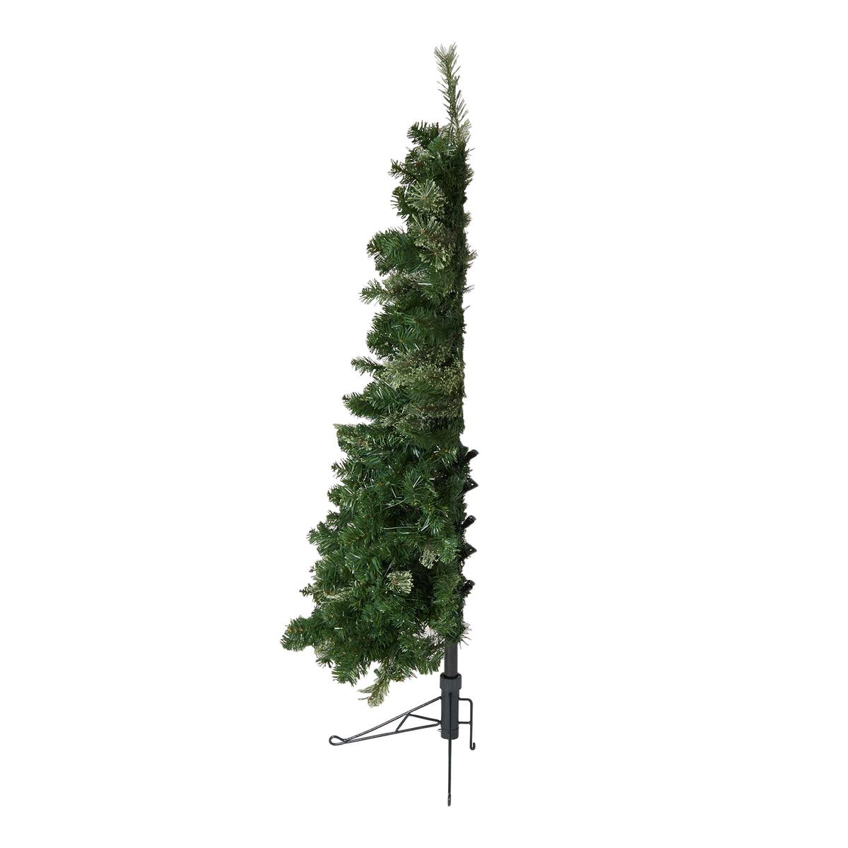 Home Heritage Cashmere 5' Artificial Half Christmas Tree Prelit 100 LED Lights