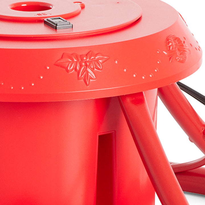 Home Heritage 1-1.75" Artificial Christmas Tree Base Rotating Metal Stand, Red - VMInnovations