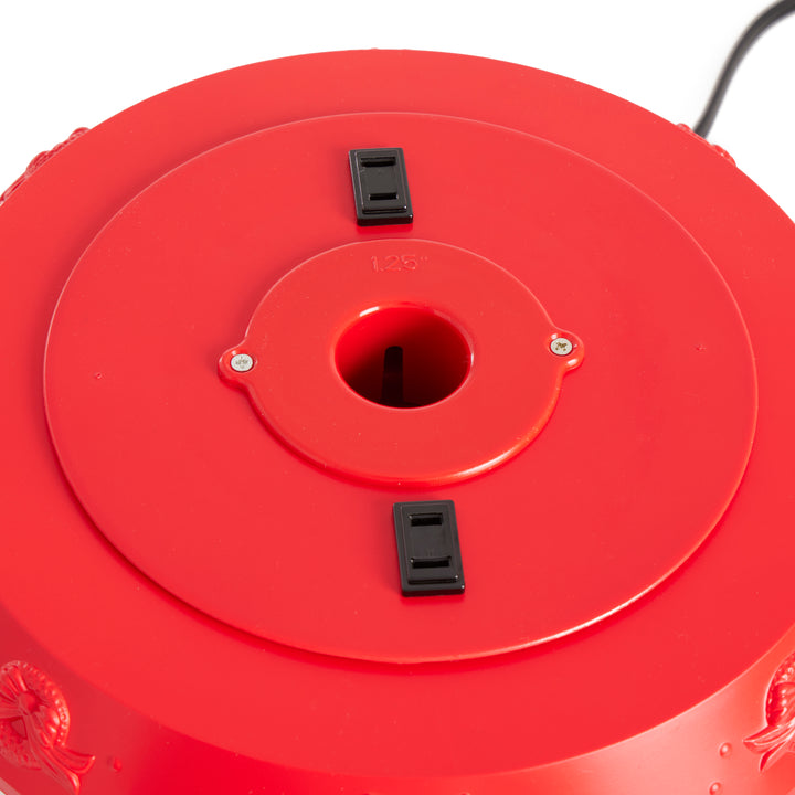 Home Heritage 1-1.75" Artificial Christmas Tree Base Rotating Metal Stand, Red - VMInnovations