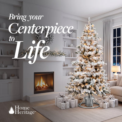 Home Heritage 1-1.75" Artificial Christmas Tree Base Rotating Metal Stand, Silver - VMInnovations