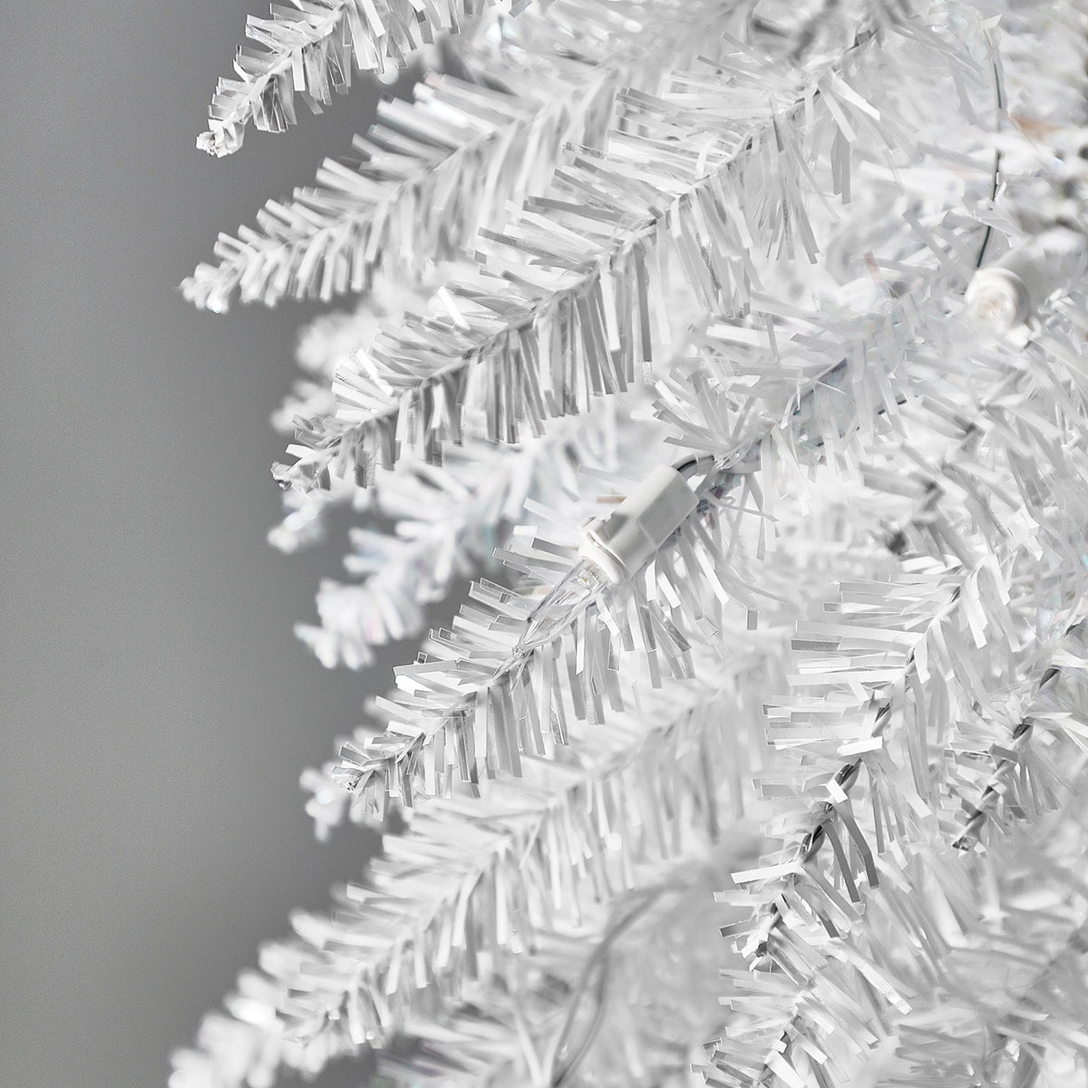 Home Heritage 7 Foot Pencil Artificial Tree with White LED Lights, White (Used)