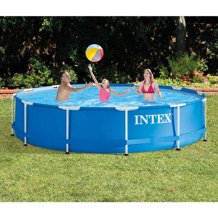 Intex 12 Foot x 30 Inch Above Ground Swimming Pool w/ Cartridge Filter Pump