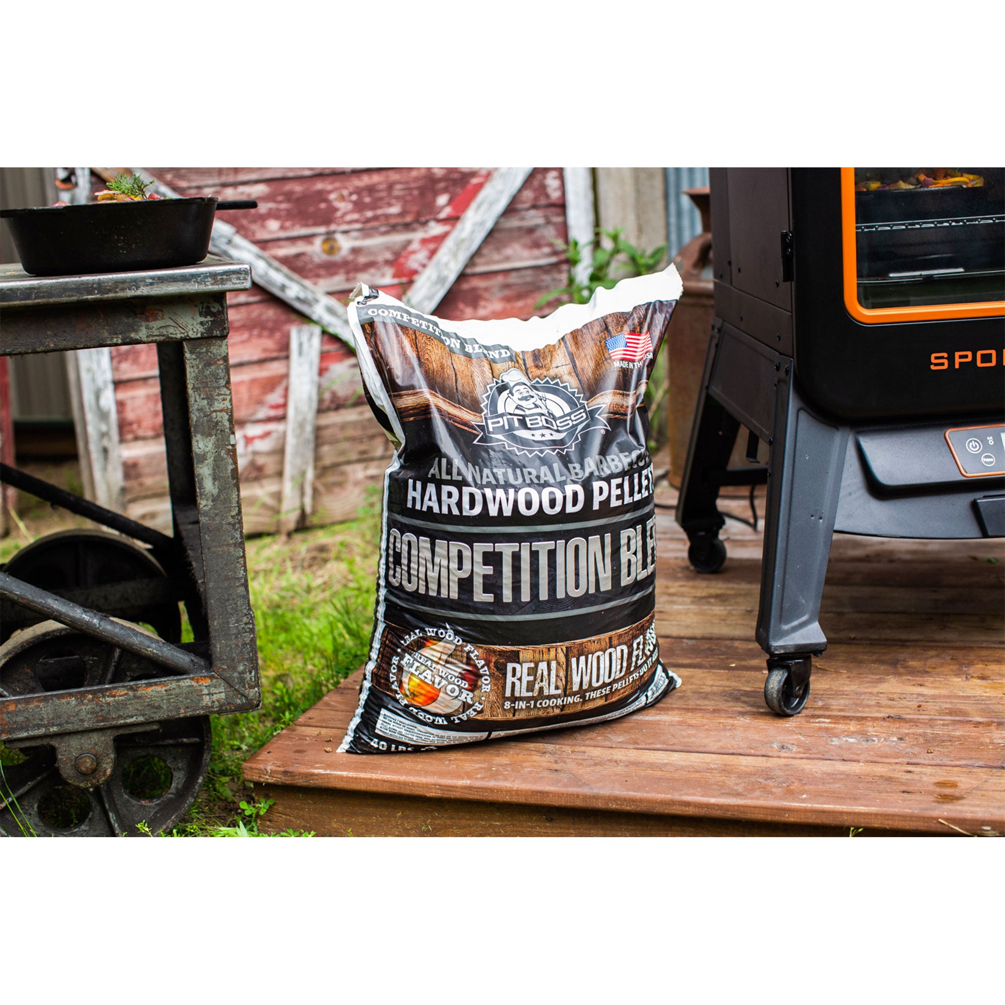 Pit Boss 55435 40 Pound Bag BBQ Wood Pellets for Pellet Grill, Competition Blend (2 Pack)