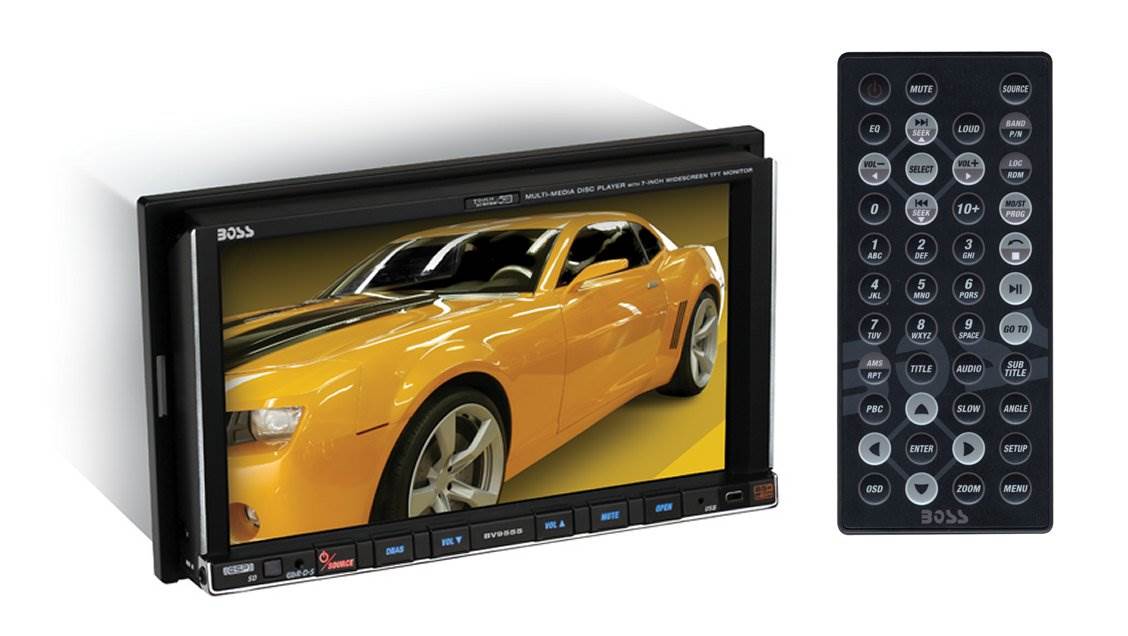 BOSS BV9555 CD/DVD/MP3/FM/AM Car Player 7" Touch-Screen