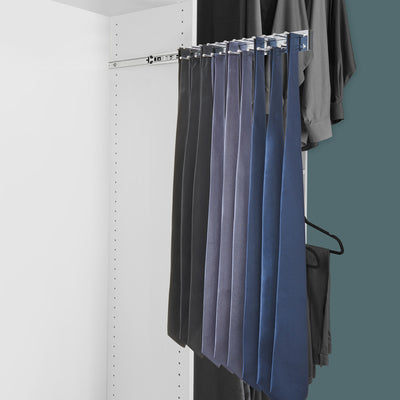 Rev-A-Shelf TRC-14CR 14-Inch Side Mount Extending Tie Rack, Chrome (2 Pack)