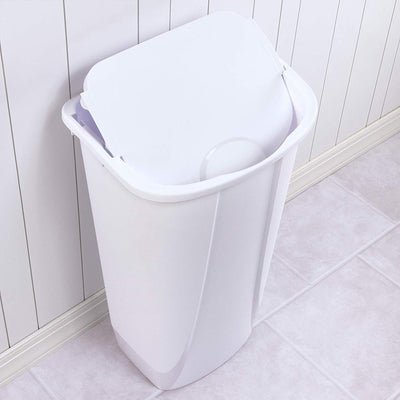 Sterilite 10938006 11 Gallon SwingTop Clean White Wastebasket Trash Can (6 Pack)
