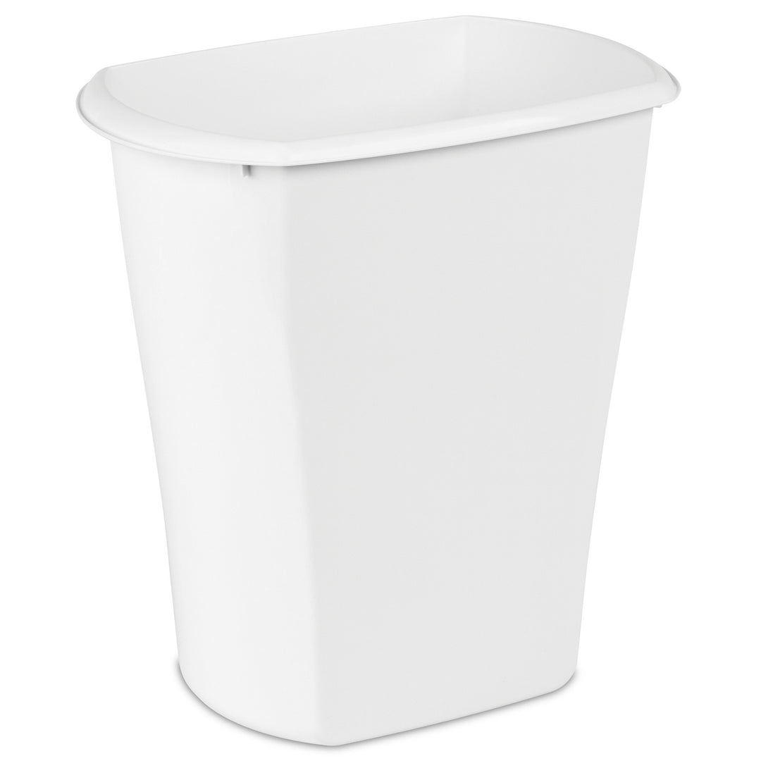 Sterilite 10528006 5.5 Gallon White Ultra Plastic Wastebasket Trash Can (6 Pack)