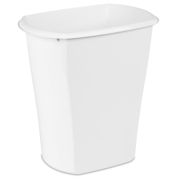 Sterilite 10528006 5.5 Gallon White Ultra Plastic Wastebasket Trash Can (6 Pack)