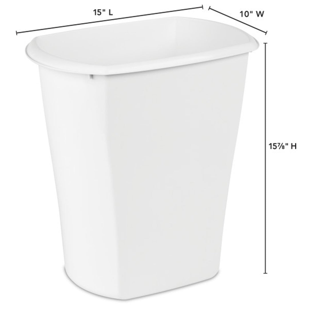 Sterilite 5.5 Gallon White Ultra Plastic Wastebasket Trash Can (12 Pack) - VMInnovations