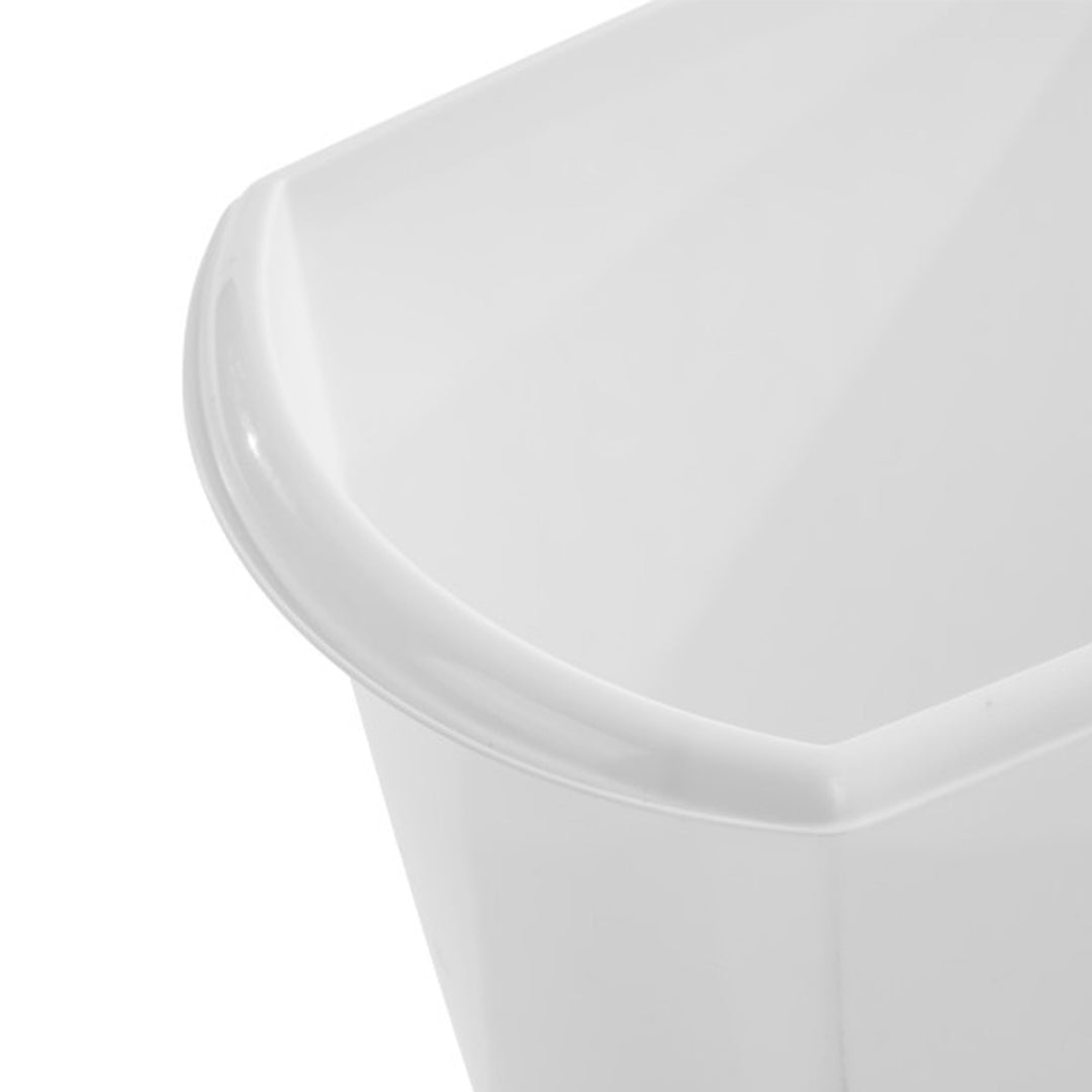 Sterilite 10528006 5.5 Gallon White Ultra Plastic Wastebasket Trash Can (6 Pack)