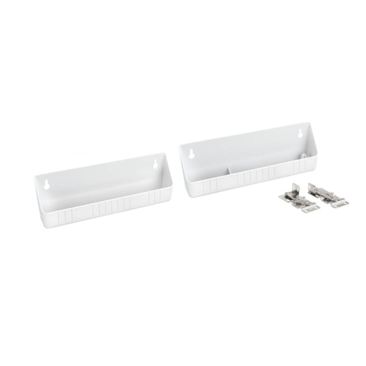 Rev-A-Shelf 11" Kitchen Sink Front Tip Out Trays, White, 2-Pack, 6572-11-11-52