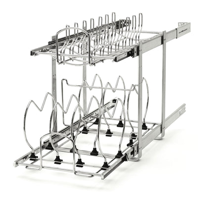 Rev-A-Shelf 5CW2-1222-CR 12 Inch 2-Tier Cookware Organizer (Open Box) (2 Pack)