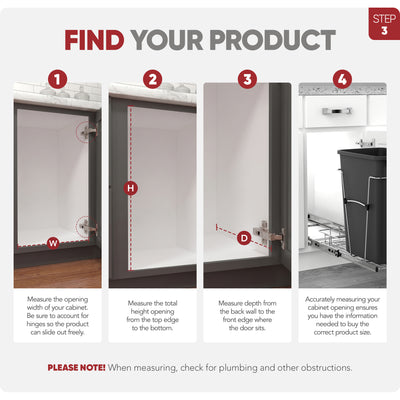 Rev-A-Shelf 35-Quart Cabinet Pullout Waste Container (Open Box) (2 Pack)