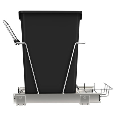 Rev A Shelf 35 Quart Sliding Single Waste Trash Container Bin, Black (Open Box)