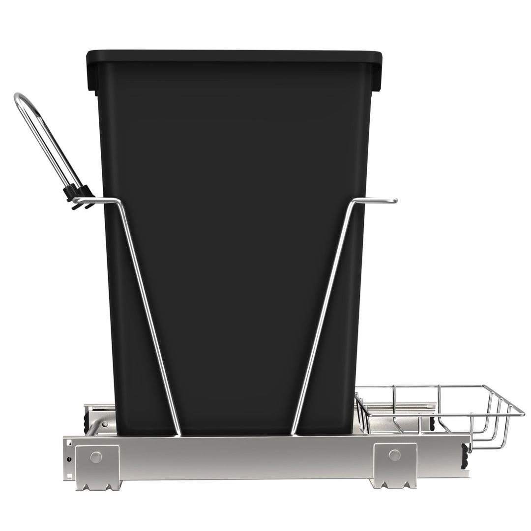 Rev-A-Shelf Pullout Trash Can 35 qt. for Kitchen Cabinets, Black, RV-12KD-18C S